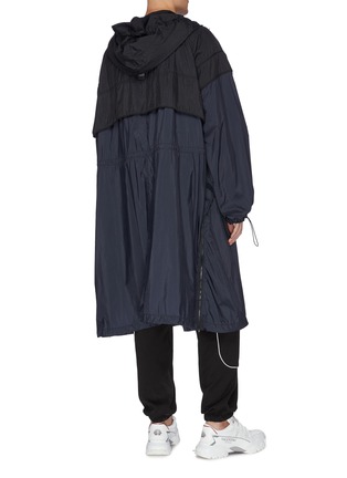 Back View - Click To Enlarge - JUUN.J - Colourblock hooded track coat