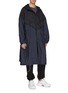 Front View - Click To Enlarge - JUUN.J - Colourblock hooded track coat