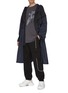 Figure View - Click To Enlarge - JUUN.J - Colourblock hooded track coat