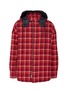 Main View - Click To Enlarge - JUUN.J - Reversible detachable hood check plaid shirt jacket