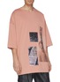 Front View - Click To Enlarge - JUUN.J - Slogan embroidered photographic print oversized T-shirt