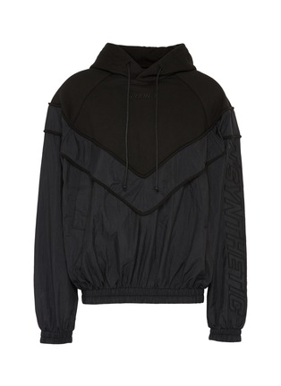 Main View - Click To Enlarge - JUUN.J - Contrast nylon panelled hoodie