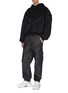 Figure View - Click To Enlarge - JUUN.J - Contrast nylon panelled hoodie