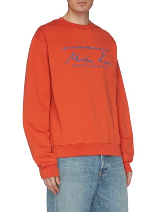 Front View - Click To Enlarge - MARTINE ROSE - Logo embroidered sweatshirt