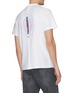 Back View - Click To Enlarge - MARTINE ROSE - Slogan print inverted pleat back inside-out T-shirt