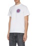 Front View - Click To Enlarge - MARTINE ROSE - Slogan print inverted pleat back inside-out T-shirt