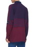 Back View - Click To Enlarge - MARTINE ROSE - Logo patch colourblock striped polo top