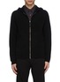Main View - Click To Enlarge - THEORY - 'Alcos' cashmere knit zip hoodie