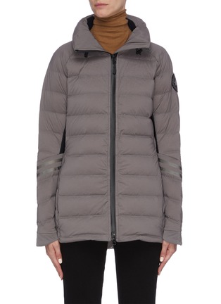 Main View - Click To Enlarge - CANADA GOOSE - 'Hybridge CW' reflective stripe hooded puffer jacket