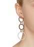Figure View - Click To Enlarge - ROSANTICA - 'Rock' glass crystal mismatched hoop drop earrings