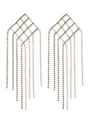 Main View - Click To Enlarge - ROSANTICA - 'Oasis' glass crystal lattice fringe drop earrings