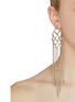 Figure View - Click To Enlarge - ROSANTICA - 'Oasis' glass crystal lattice fringe drop earrings
