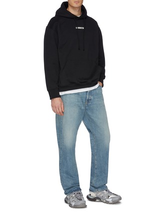 Figure View - Click To Enlarge - VETEMENTS - Inverted logo print washing label hoodie