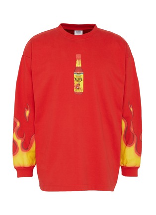 Main View - Click To Enlarge - VETEMENTS - Hot sauce graphic print long sleeve T-shirt