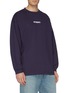 Front View - Click To Enlarge - VETEMENTS - Logo print washing label long sleeve T-shirt