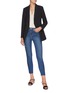 Figure View - Click To Enlarge - L'AGENCE - 'Margot' stripe outseam skinny jeans