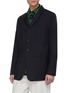 Front View - Click To Enlarge - JACQUEMUS - Contrast stitch button up blazer