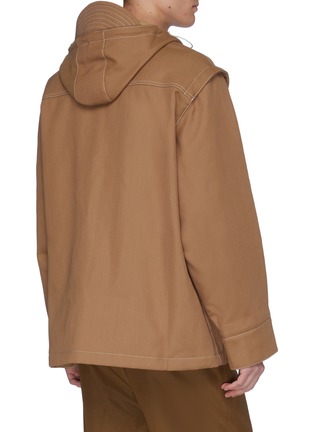 Back View - Click To Enlarge - JACQUEMUS - 'La veste Meunier' contrast topstitching hooded jacket