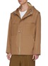 Front View - Click To Enlarge - JACQUEMUS - 'La veste Meunier' contrast topstitching hooded jacket