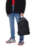 Figure View - Click To Enlarge - BALENCIAGA - 'Wheel' logo embroidered backpack