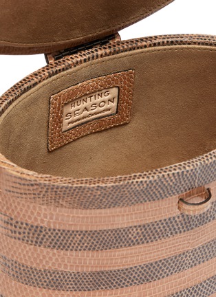 Detail View - Click To Enlarge - HUNTING SEASON - 'The Round Trunk' in stripe lizardskin leather