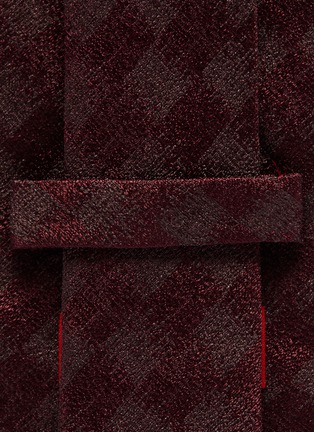 Detail View - Click To Enlarge - ISAIA - Grid jacquard silk tie