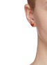 Front View - Click To Enlarge - HEFANG - 'Dodo' cubic zirconia faux pearl detachable drop earrings