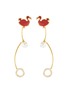 Main View - Click To Enlarge - HEFANG - 'Dodo' cubic zirconia faux pearl detachable drop earrings