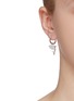 Figure View - Click To Enlarge - HEFANG - 'Shark' cubic zirconia mismatched drop earrings