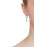 Figure View - Click To Enlarge - HEFANG - 'Seahorse' cubic zirconia mini mismatched drop earrings