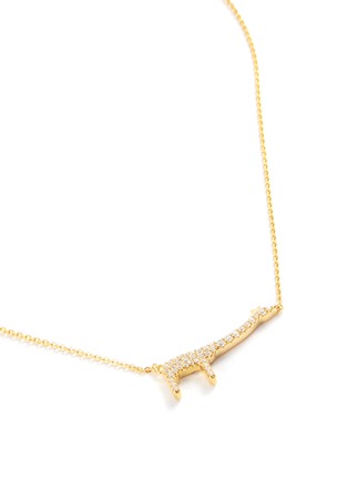 Detail View - Click To Enlarge - HEFANG - 'Giraffe' cubic zirconia pendant necklace