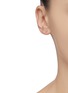 Figure View - Click To Enlarge - WWAKE - 'Dimple' diamond 10k yellow gold single stud earring