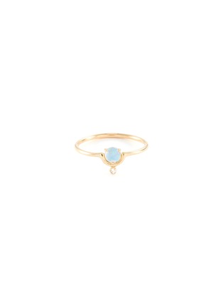 Main View - Click To Enlarge - WWAKE - 'Nestled' diamond opal 14k yellow gold ring