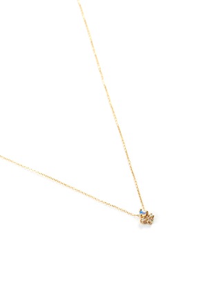 Detail View - Click To Enlarge - WWAKE - 'Posy' diamond opal 14k yellow gold pendant necklace