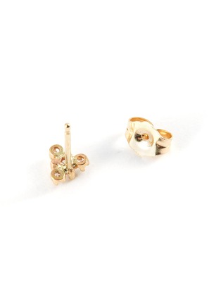 Detail View - Click To Enlarge - WWAKE - 'Burst' diamond 10k yellow gold single stud earring