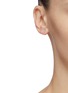 Figure View - Click To Enlarge - WWAKE - 'Dot' diamond opal 10k yellow gold single stud earring