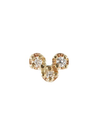 Main View - Click To Enlarge - WWAKE - 'Freckle' diamond 10k yellow gold single stud earring