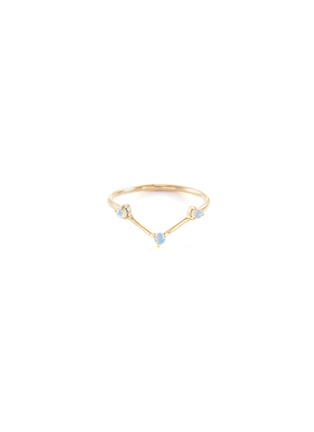 Main View - Click To Enlarge - WWAKE - 'Three Step Triangle' opal 14k yellow gold ring