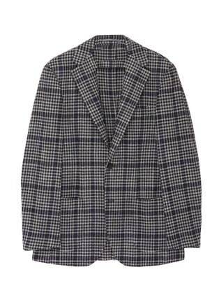 Main View - Click To Enlarge - RING JACKET - Houndstooth check plaid wool-silk blazer