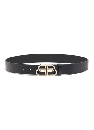 Main View - Click To Enlarge - BALENCIAGA - BB logo buckle leather belt