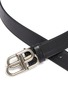 Detail View - Click To Enlarge - BALENCIAGA - BB logo buckle croc embossed leather belt