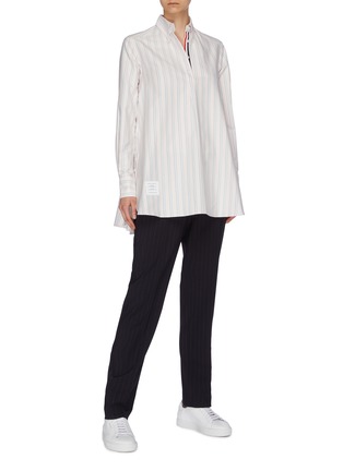 Figure View - Click To Enlarge - THOM BROWNE  - Stripe tunic shirt