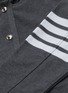  - THOM BROWNE  - Stripe sleeve hooded piqué sport coat