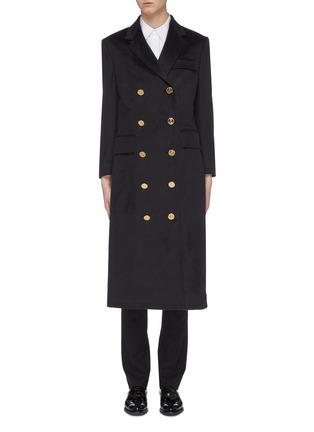 Main View - Click To Enlarge - THOM BROWNE  - Double breasted cashmere felt oversized Chesterfield coat
