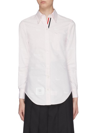 Main View - Click To Enlarge - THOM BROWNE  - Duck embroidered Oxford shirt