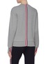 Back View - Click To Enlarge - THOM BROWNE  - Stripe back button cuff sweatshirt