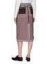 Back View - Click To Enlarge - THOM BROWNE  - Stripe colourblock inside-out skirt