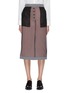 Main View - Click To Enlarge - THOM BROWNE  - Stripe colourblock inside-out skirt