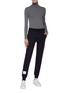Figure View - Click To Enlarge - THOM BROWNE  - Stripe outseam sweatpants