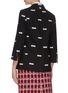 Back View - Click To Enlarge - THOM BROWNE  - Label embroidered cropped sleeve blazer
